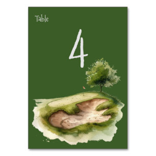 Golf im Bunker Tischnummer