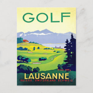 Golf in Lousanne, Schweiz Postkarte