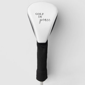 Golf in Peace Round Gold Head Cover Headcover