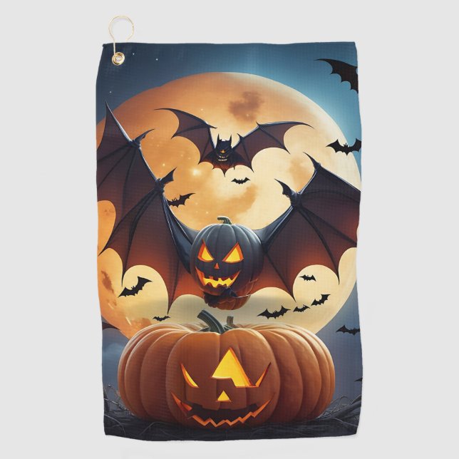 Golf in Spooky Style: Halloween Golf Handtücher (Vorderseite)
