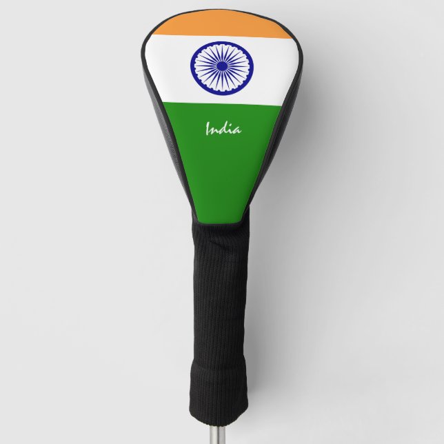Golf India & Indian Flag / Golf Clubs Covers Golf Headcover (Vorderseite)