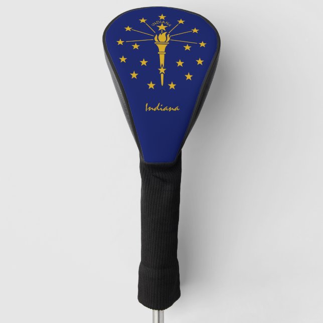 Golf Indiana & Indiana Flag / Golf Clubs Cover Headcover (Vorderseite)