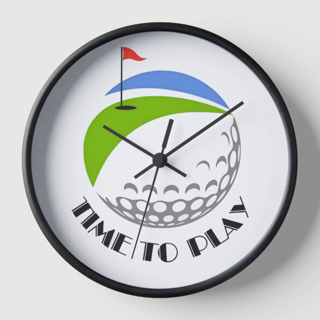 Golf Infusion Designed "Time To Play" Uhr (Vorderseite)