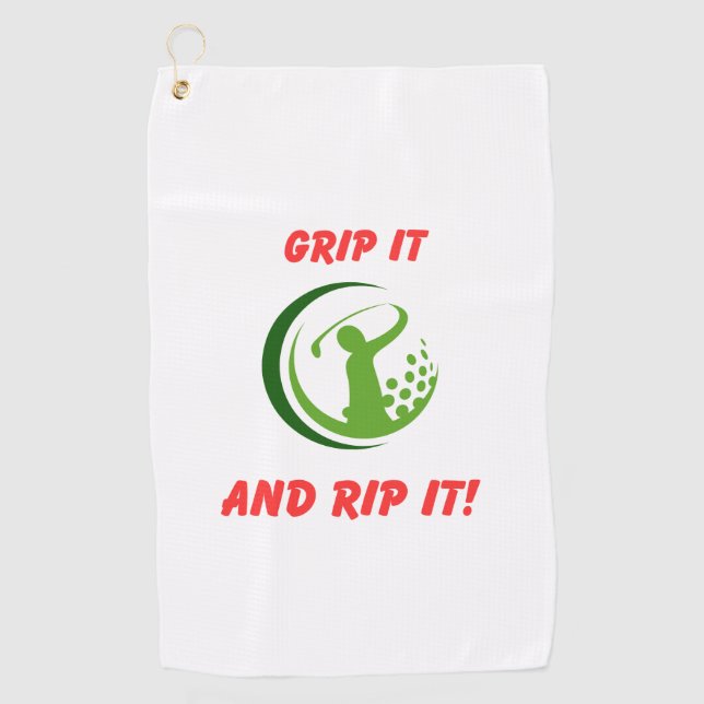 Golf Infusion "Grip It and Rip It!" Golftasche | Golfhandtuch (Vorderseite)