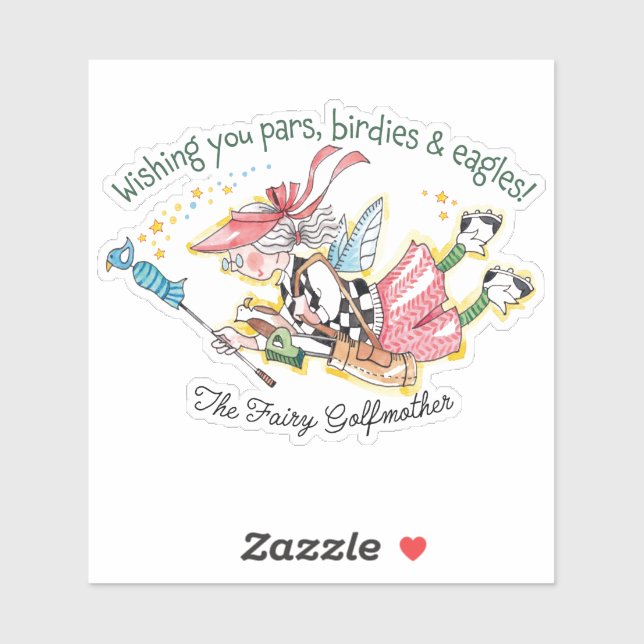 Golf Inspiration Fee Golfmutter Ausschnitt Aufkleber (Blatt)