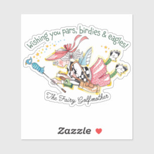 Golf Inspiration Mairy Golfmutter Ausschnitt Aufkleber