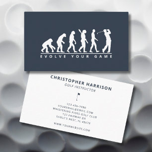 Golf Instructor Beruflich Humour Simple Navy Visitenkarte