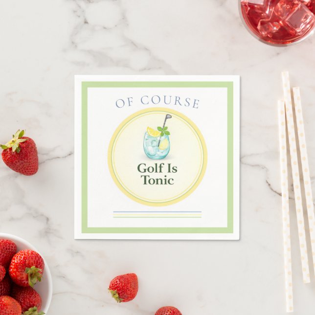 Golf Is Tonic | Golf-Papier-Servietten Serviette (Beispiel)