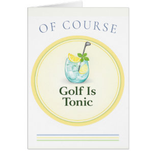 Golf Is Tonic Golfkarte Grußkarten