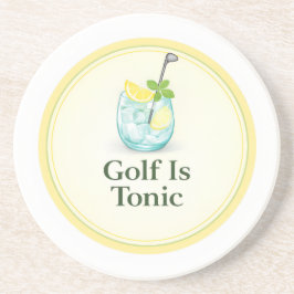 Golf Is Tonic Luxus-Sandstein-Cocktail-Unterlage Getränkeuntersetzer