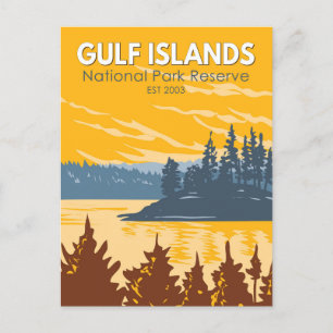 Golf Islands National Park Reserve Kanada Vintag Postkarte