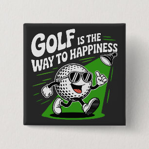 Golf ist der Weg zum Glück Button