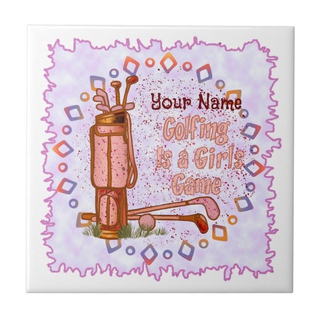 Golf ist ein Girls Game Fliese (Vorderseite)