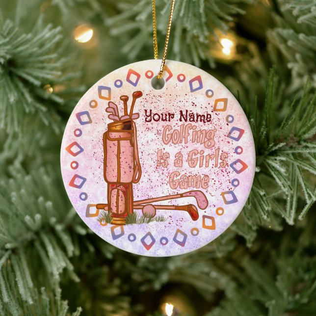 Golf ist ein Girls Game Golf Ornament (Baum)