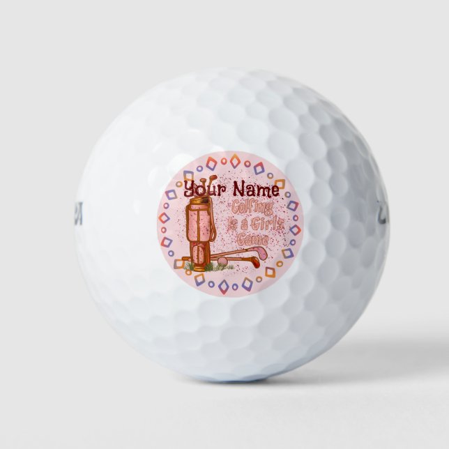 Golf ist ein Girls Game Golfball (Vorderseite)