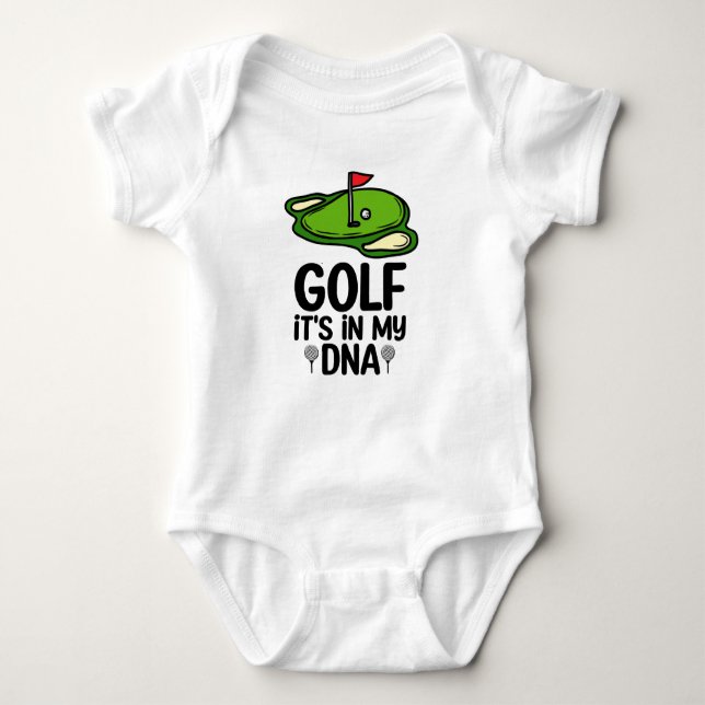 Golf ist es in meiner DNA für Golfer Baby Baby Strampler (Vorderseite)