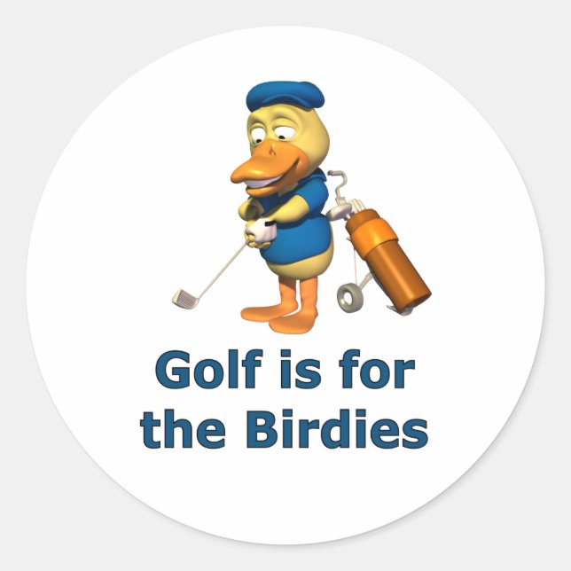 Golf ist für die Birdies Runder Aufkleber (Vorderseite)