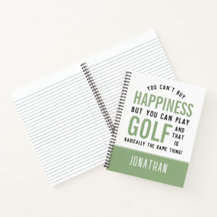 Golf ist Glück Funny Golf Lover Geschenk Notizbuch
