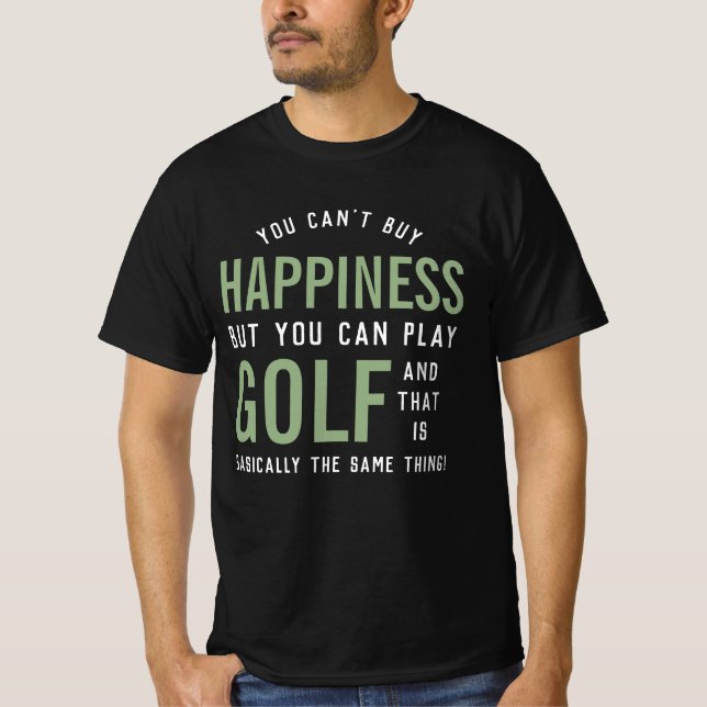 Golf ist Glück Funny Golf Lover Geschenk T-Shirt (Vorderseite)
