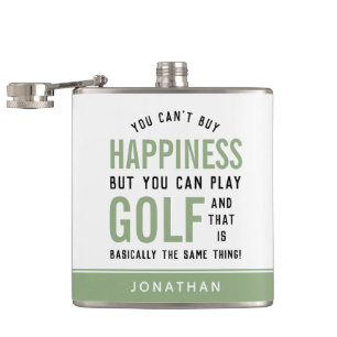 Golf ist Glück Funny Golf Lover Geschenke Flachmann