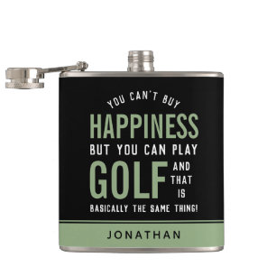 Golf ist Glück Funny Golf Lover Geschenke Flachmann