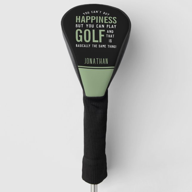 Golf ist Glück Funny Golf Lover Geschenke Golf Headcover (Vorderseite)