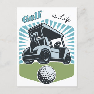 Golf ist Leben Postkarte