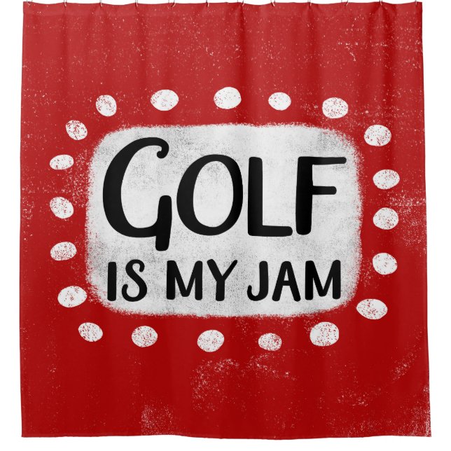 Golf ist mein Jam Duschvorhang (Vorderseite)