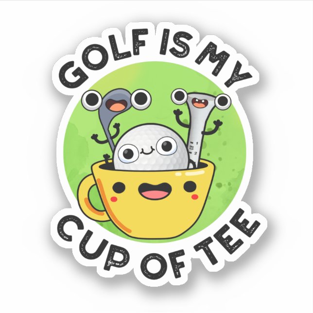 Golf ist mein T-Shirt Funny Golf Pun Aufkleber (Vorderseite)