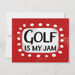 Golf ist meine Jam Grußkarte Karte