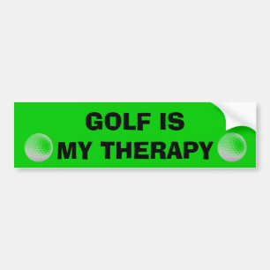Golf ist meine Therapie Autoaufkleber