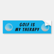 Golf ist meine Therapie blau