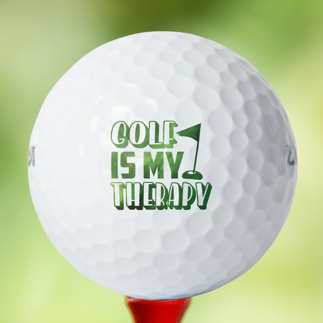 Golf ist meine Therapie Funny Typografy Sport Rede Golfball (Von Creator hochgeladen)