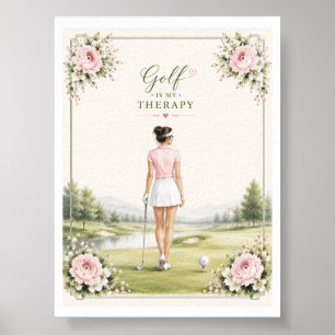 Golf ist meine Therapie für Golferin Poster