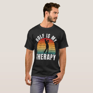 Golf ist meine Therapie Lustige Vintage-Typografie T-Shirt