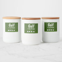 Golf ist meine Therapie mit Golfbälle auf Grün
