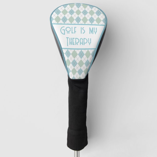 Golf ist meine Therapy Raute Headcover (Vorderseite)