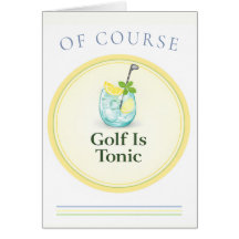 Golf ist Tonic Country Club Cocktail Golfkarte