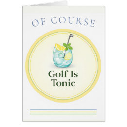 Golf ist Tonic Country Club Cocktail Golfkarte