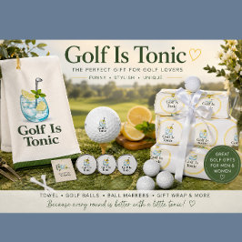 Golf ist Tonic Elegantes Golfhandtuch
