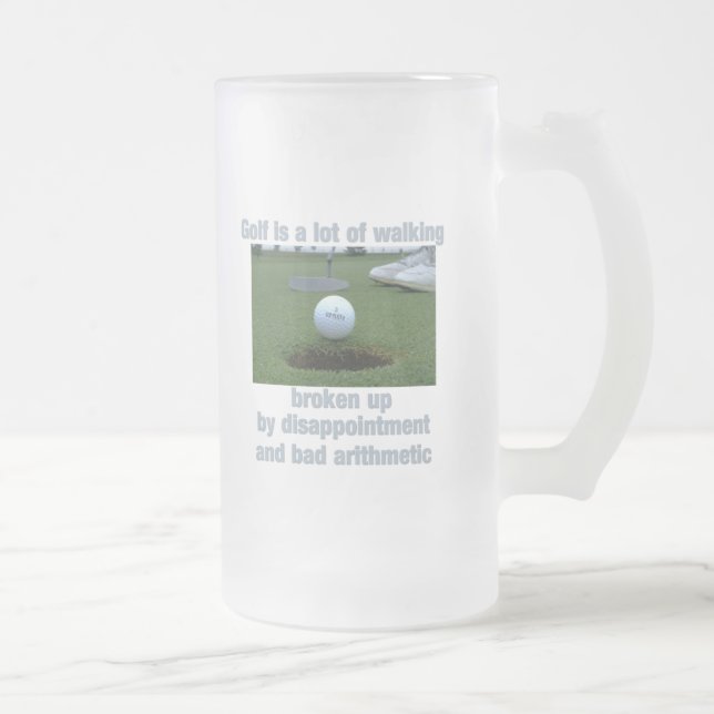 Golf ist viel Gehen Mattglas Bierglas (Rechts)