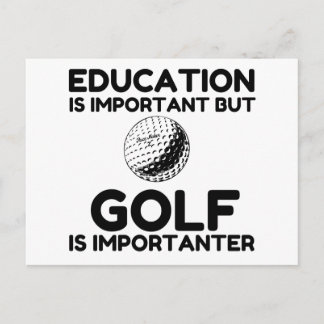 GOLF IST WICHTIGER POSTKARTE