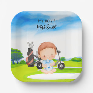 Golf It's Boy for Baby Shower Pappteller