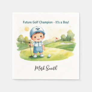 Golf It's Boy für Baby Shower Serviette
