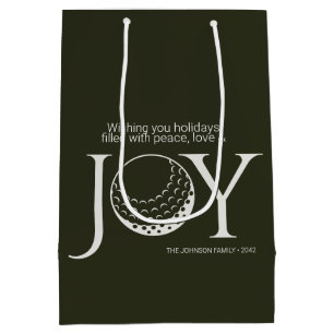 Golf Joy & Peace Christmas Mittlere Geschenktüte