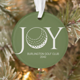 Golf Joy & Peace Christmas Ornament