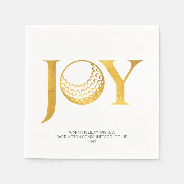 Golf Joy & Peace Christmas Serviette (Vorderseite)