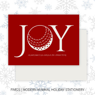 Golf Joy & Peace Red Flat Weihnachten