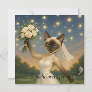 Golf Junggeselinnen-Abschied für Cat Lovers Vielen Dankeskarte
