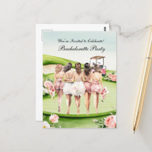 Golf Junggeselinnen-Abschied für Golfer Postkarte